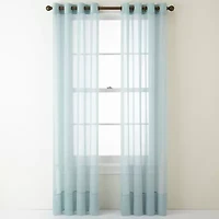 Home Expressions Lisette Grommet Top Sheer Single Curtain Panel