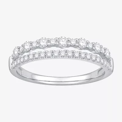 Womens 1/2 CT. T.W. Natural White Diamond 10K Gold Wedding Band