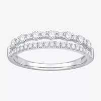 Womens 1/2 CT. T.W. Natural White Diamond 10K Gold Wedding Band
