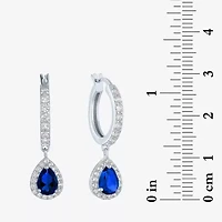 Gemstone Sterling Silver Pear Drop Earrings