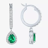 Gemstone Sterling Silver Pear Drop Earrings