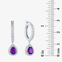 Gemstone Sterling Silver Pear Drop Earrings
