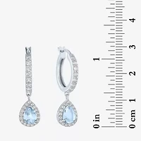 Gemstone Sterling Silver Pear Drop Earrings