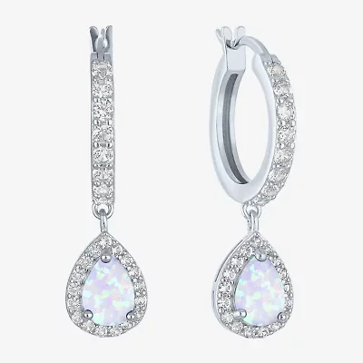 Gemstone Sterling Silver Pear Drop Earrings