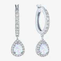 Gemstone Sterling Silver Pear Drop Earrings