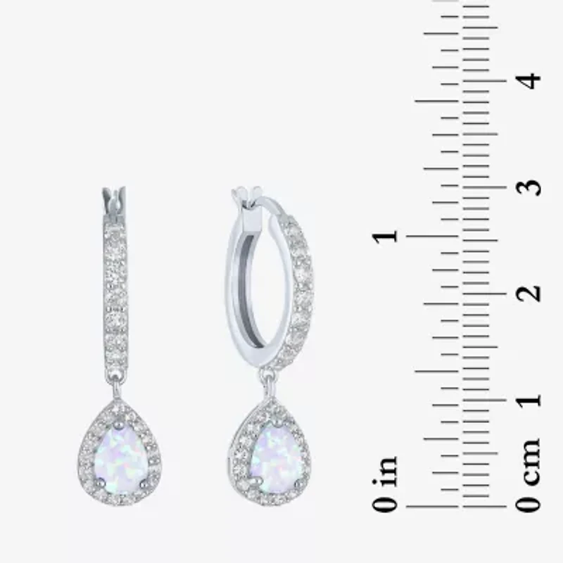 Gemstone Sterling Silver Pear Drop Earrings