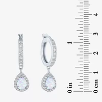 Gemstone Sterling Silver Pear Drop Earrings