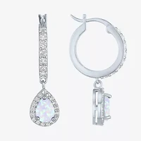 Gemstone Sterling Silver Pear Drop Earrings