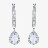 Gemstone Sterling Silver Pear Drop Earrings