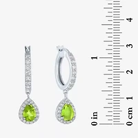 Gemstone Sterling Silver Pear Drop Earrings