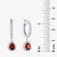Gemstone Sterling Silver Pear Drop Earrings