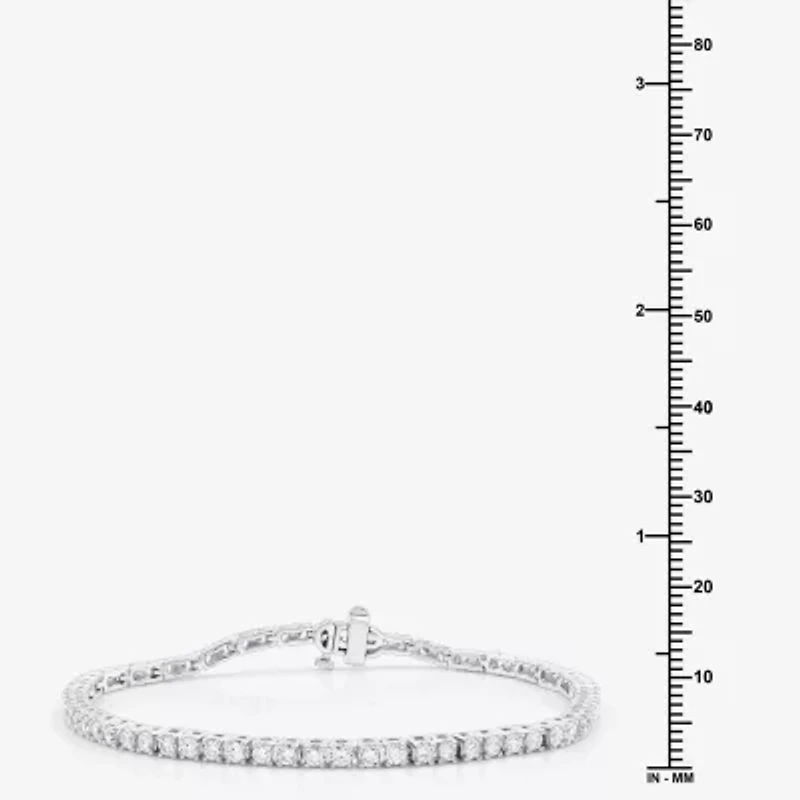 (H-I / Si2-I1) 3 CT. T.W. Lab Grown White Diamond 10K or 14K Yellow Gold Tennis Bracelet