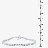 (H-I / Si2-I1) Womens 5 CT. T.W. Lab Grown White Diamond 10K White Gold 7.25 Inch Tennis Bracelet