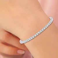 (H-I / Si2-I1) Womens 5 CT. T.W. Lab Grown White Diamond 10K White Gold 7.25 Inch Tennis Bracelet