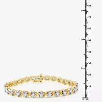 H-I / Si2-I1) Womens 4 CT. T.W. Lab Grown White Diamond 10K Gold 7.5 Inch Tennis Bracelet