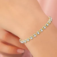 H-I / Si2-I1) Womens 4 CT. T.W. Lab Grown White Diamond 10K Gold 7.5 Inch Tennis Bracelet
