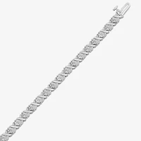 Womens 2 CT. T.W. Lab Grown White Diamond 10K Gold 7.5 Inch Tennis Bracelet