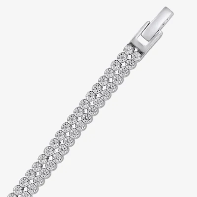 Womens 5 CT. T.W. Lab Grown White Diamond 10K Gold 7.5 Inch Tennis Bracelet