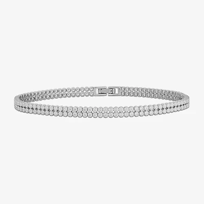 Womens 5 CT. T.W. Lab Grown White Diamond 10K Gold 7.5 Inch Tennis Bracelet