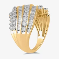 Womens 2 CT. Lab Grown White Diamond 10K Gold Band