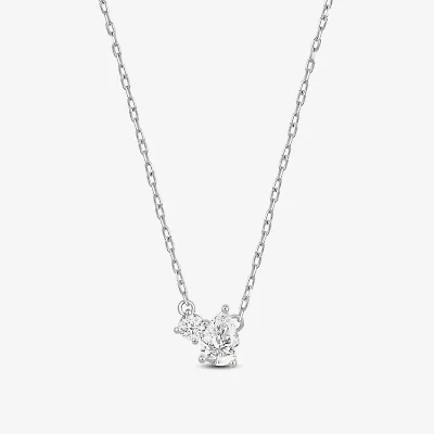 F / Si2) Womens 1/2 CT. T.W. Lab Grown White Diamond 10K Gold 18 Inch Pendant Necklace