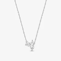 (F / Si2) Womens 1 CT. T.W. Lab Grown White Diamond 10K Gold 18 Inch Pendant Necklace