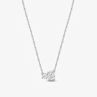 F / Si2) Womens 1 CT. T.W. Lab Grown White Diamond 10K Gold 18 Inch Pendant Necklace