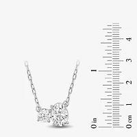 F / Si2) Womens 1 CT. T.W. Lab Grown White Diamond 10K Gold 18 Inch Pendant Necklace
