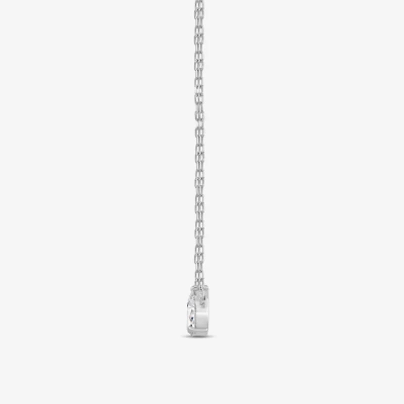 (F / Si2) Womens 1 CT. T.W. Lab Grown White Diamond 10K Gold 18 Inch Pendant Necklace
