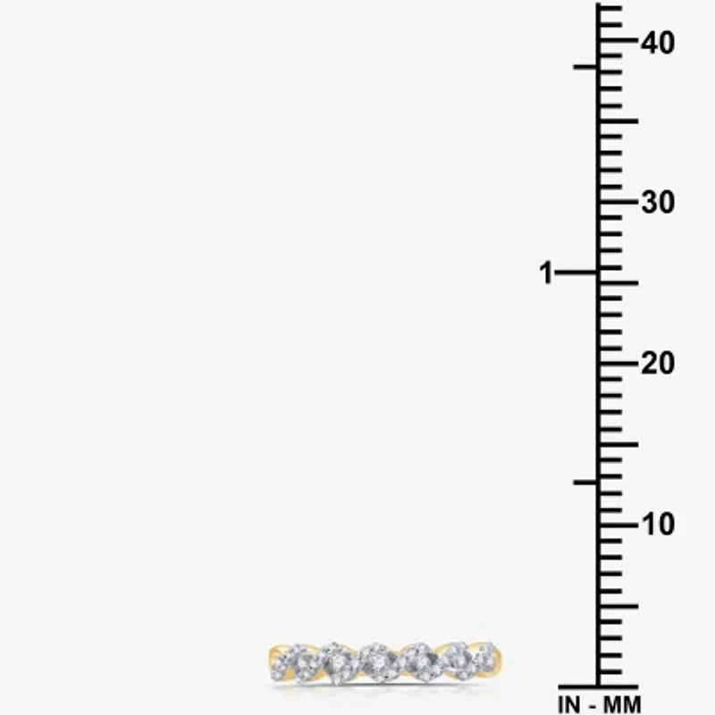 I Said Yes (H-I / I1) Womens 1/4 CT. T.W. Lab Grown White Diamond Sterling Silver Anniversary Wedding Band