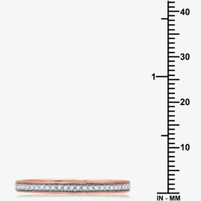 I Said Yes (H-I / I1) Womens 1/4 CT. T.W. Lab Grown White Diamond 14K Rose Gold Over Silver Sterling Solitaire Bridal Set