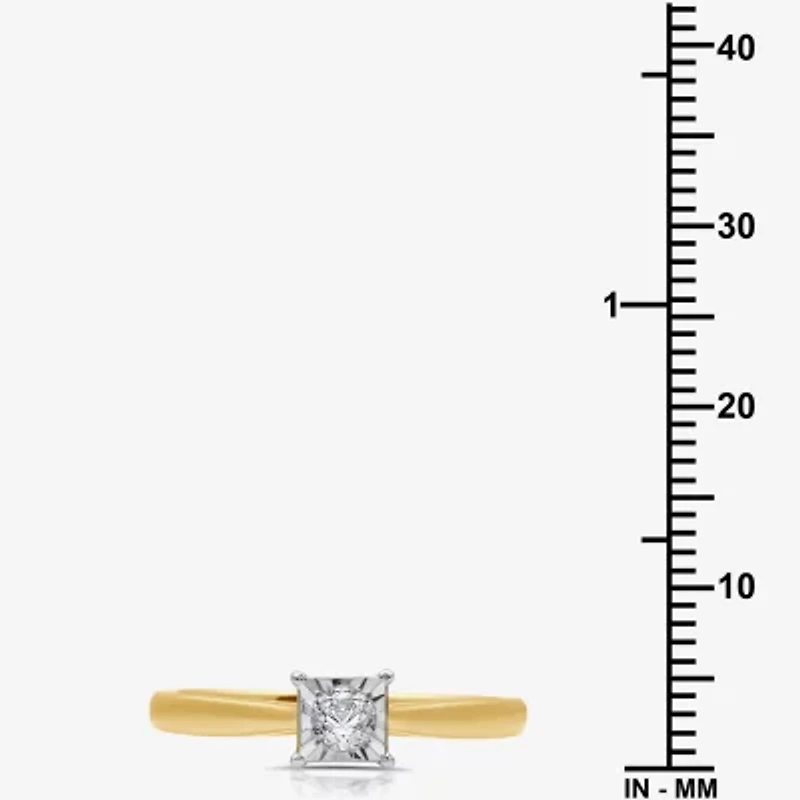 I Said Yes (H-I / I1) Womens 1/4 CT. T.W. Lab Grown White Diamond 14K Gold Over Silver Sterling Solitaire Bridal Set