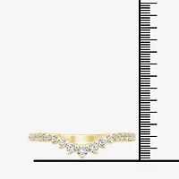 1/4 CT.T.W. Natural Diamond 10K or 14K White Gold Chevron Wedding Band