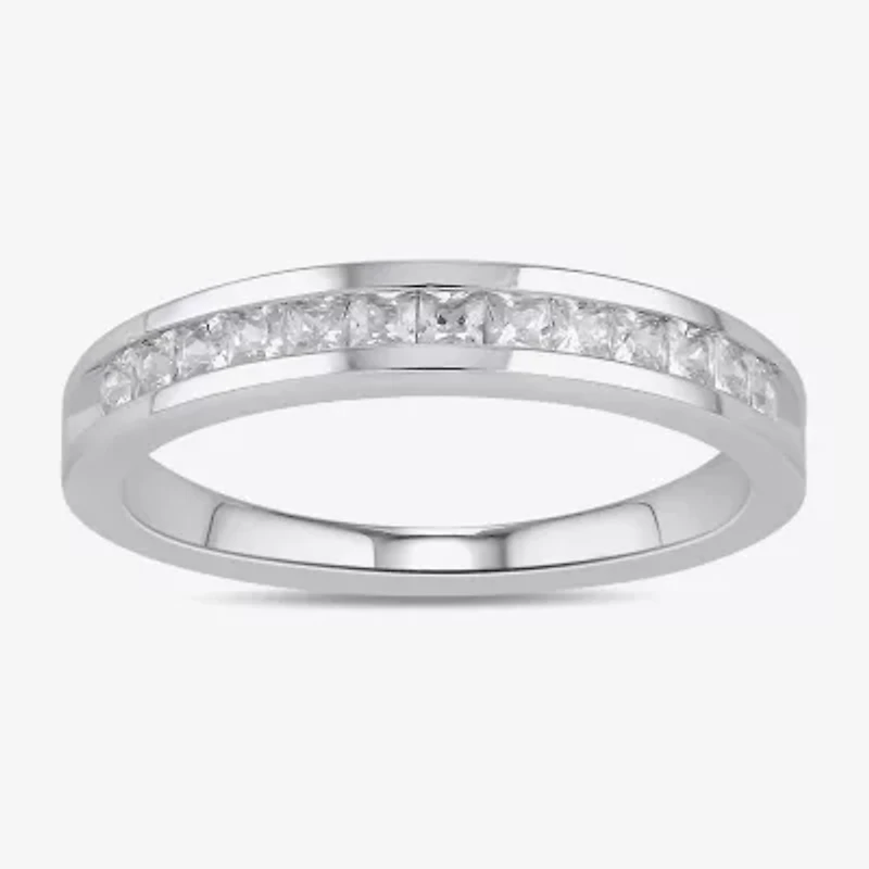 (F / Si2) Womens 1/2 CT. T.W. Lab Grown White Diamond 10K Gold Band