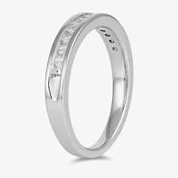 (F / Si2) Womens 1/2 CT. T.W. Lab Grown White Diamond 10K Gold Anniversary Band