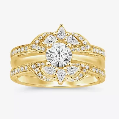 Womens / CT. T.W. Natural White Diamond 14K Gold Ring Guard
