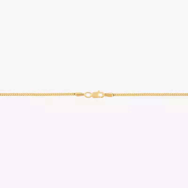 Crucifix Mens 10K Gold Cross 22 Inch Pendant Necklace