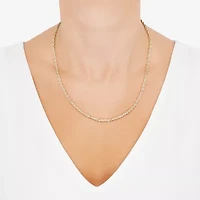 Womens 10K Gold 20 Inch Rope Chain Necklace