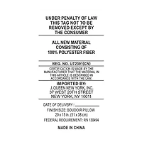 Queen Street Branson Black & Gold Rectangular Throw Pillow