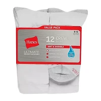 Hanes Ultimate Mens 12 Pair Crew Socks