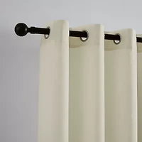 TRU-BARRIER Sheerbarrier Privacy Grommet Top Sheer Set of 2 Curtain Panel