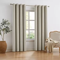 TRU-BARRIER Sunbarrier Blackout Snap Liner Grommet Top Set of 2 Curtain Panel