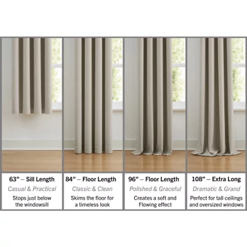 TRU-BARRIER Sunbarrier Blackout Snap Liner Grommet Top Set of 2 Curtain Panel