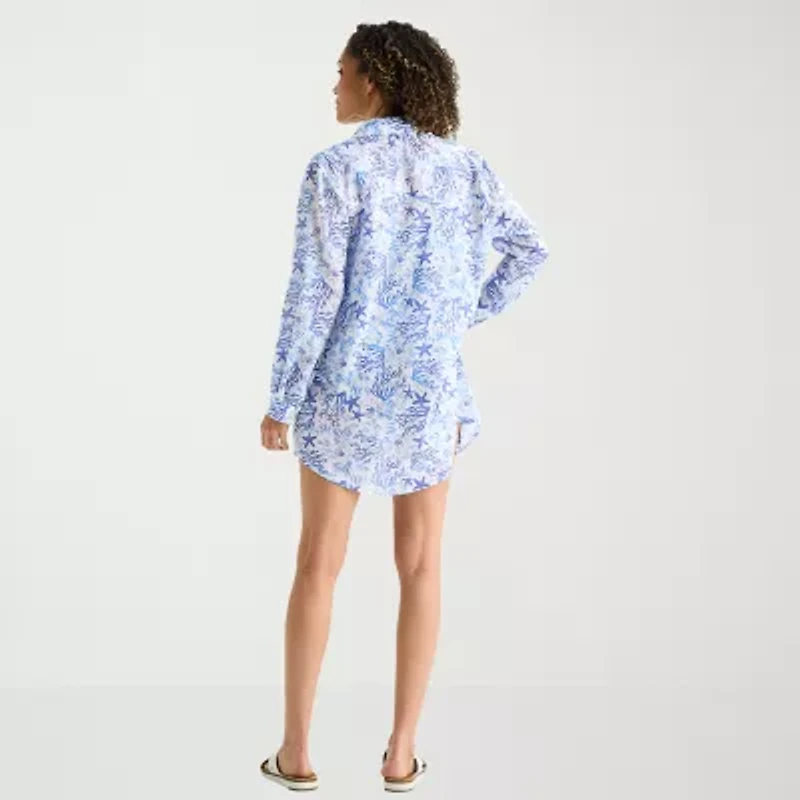 Sonnet Shores Womens Dress Swimsuit Cover-Up