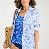 Sonnet Shores Womens Dress Swimsuit Cover-Up