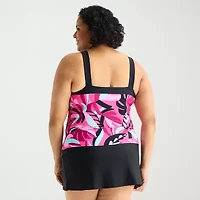 ZeroXposur Womens Comfort Straps Plus Tankini Swimsuit Top