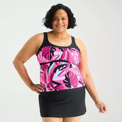 ZeroXposur Womens Comfort Straps Plus Tankini Swimsuit Top