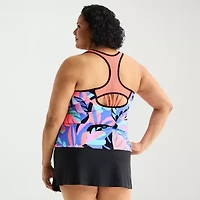 ZeroXposur Womens Built Bra Plus Tankini Swimsuit Top