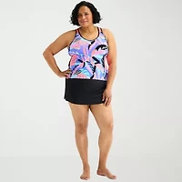 ZeroXposur Womens Built Bra Plus Tankini Swimsuit Top