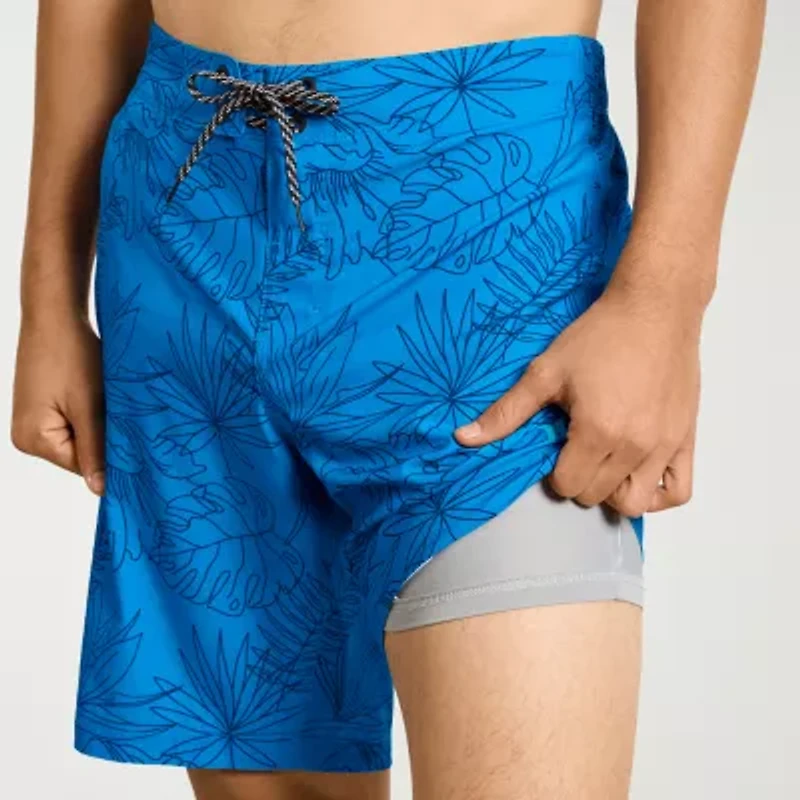 Hurley Mens Drawstring Waist 9 1/2" Ombre Swim Trunks